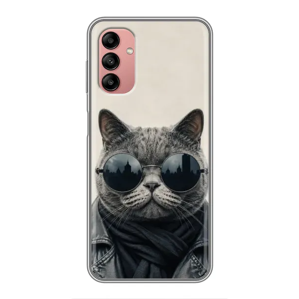 Чехол с рисунком «Модный кот» для Samsung Galaxy A04s Чехол с рисунком «Модный кот» для Samsung Galaxy A04s