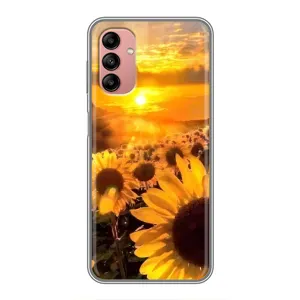 Чехол с Цветами для Samsung Galaxy A04s (поле подсолнухов)