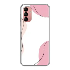 Чехол цветочный дизайн для Samsung Galaxy A04s (Розовый фон)