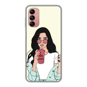 Силіконовый Чохол на Samsung Galaxy A04s з картинкой Модных девушек (З напоєм)