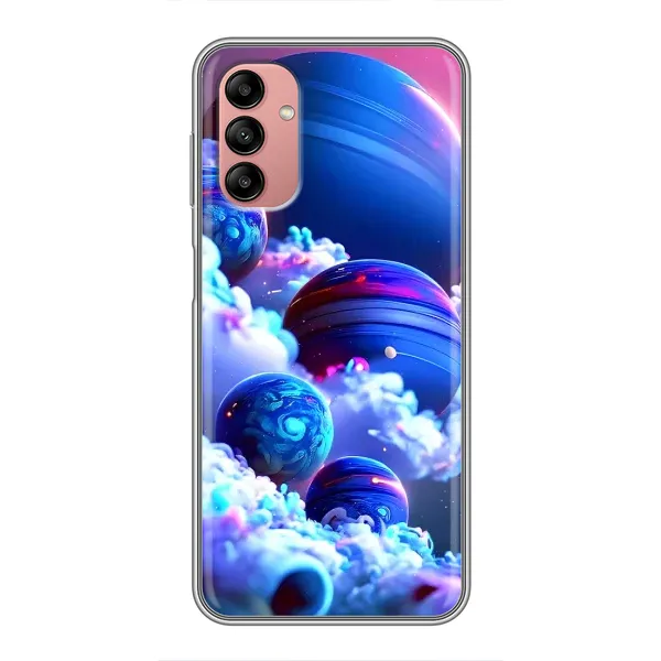 Чехол с рисунком «Синие планеты» для Samsung Galaxy A04s Чехол с рисунком «Синие планеты» для Samsung Galaxy A04s
