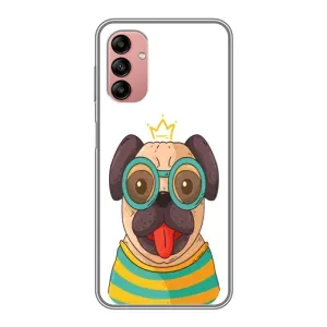 Бампер для Samsung Galaxy A04s с картинкой "Песики" (Собака Король)