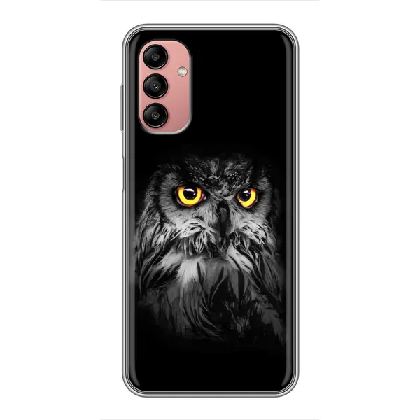 Чехол с рисунком «Сова на чёрном» для Samsung Galaxy A04s Чехол с рисунком «Сова на чёрном» для Samsung Galaxy A04s