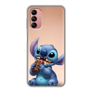 Чехол с рисунком Стич для Samsung Galaxy A04s (Стич с шоколадом)