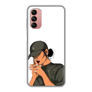 Силіконовый Чохол на Samsung Galaxy A04s з картинкой Модных девушек (У зеленому)