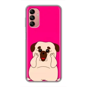 Чехол (ТПУ) Милые собачки для Samsung Galaxy A04s (Веселый Мопсик)