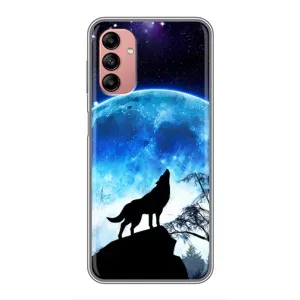 Чехол с Волком на Samsung Galaxy A04s (Воет на луну)