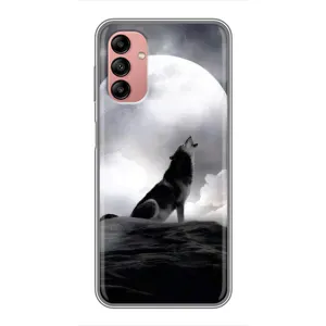 Чехол с Волком на Samsung Galaxy A04s (Волк и луна)