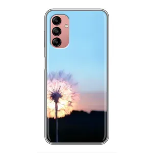 Силиконовый Чехол с одуванчиками на Samsung Galaxy A04s (Закат с одуванчиком)