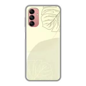 Чехол цветочный дизайн для Samsung Galaxy A04s (Зелёный фон)
