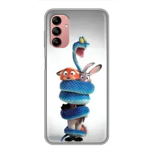 Силиконовый чехол с принтом Зоотрополіс для Samsung Galaxy A04s (Змея Зоо)
