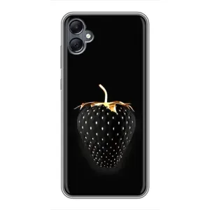 Чехол с изображением вкусной еды для Samsung Galaxy A05 (Чёрная клубника)