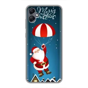 Чехол с зимним принтом для Самсунг А05 (Дед Мороз)