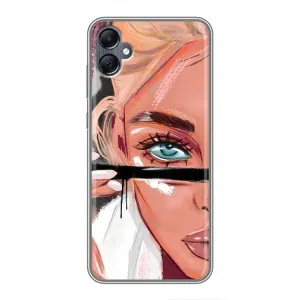 Силіконовый Чохол на Samsung Galaxy A05 з картинкой Модных девушек (Дівчина та вії)