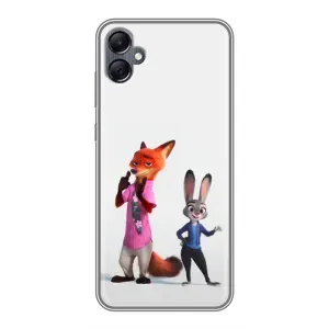 Силиконовый чехол с принтом Зоотрополіс для Samsung Galaxy A05 (Джуди и Ник)