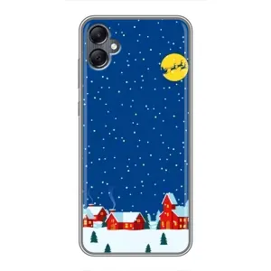 Силиконовый бампер на рождество для Samsung Galaxy A05 (Город в снегу)
