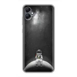 Силиконовый Чехол с принтом "Космонавты" на Samsung Galaxy A05 (Космонавт романтик)