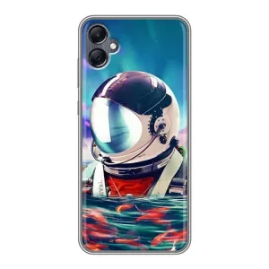 Силиконовый Чехол с принтом "Космонавты" на Samsung Galaxy A05 (Космонавт в воде)