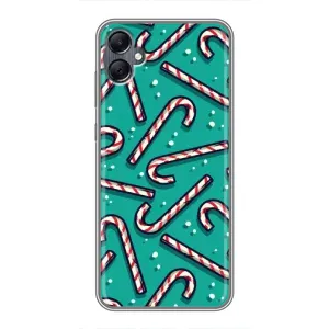 Силиконовый бампер на рождество для Samsung Galaxy A05 (Леденцы)