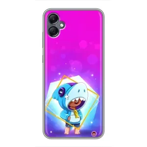 Чехол Бравл Старс для Samsung Galaxy A05 (Леон в костюме Акулы)