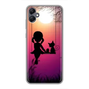 Девчачий Чехол для Samsung Galaxy A05 (На качели)