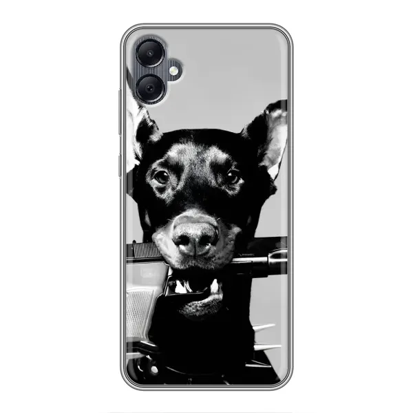 Чехол с рисунком «Опасный доберман» для Samsung Galaxy A05 Чехол с рисунком «Опасный доберман» для Samsung Galaxy A05