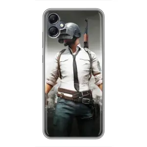 Силиконовый чехол с картинкой "Герой Pubg" на Samsung Galaxy A05 (Пабг)