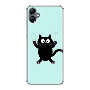 Силиконовый чехол с котиком для Samsung Galaxy A05 (Падающий кот)