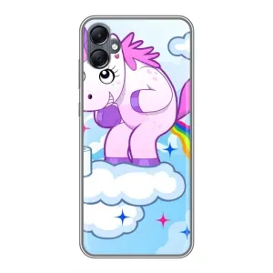 Чехол Unicorn на Samsung Galaxy A05 (Радуга единорожка)