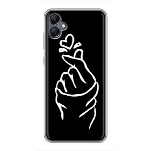 Чехлы (Знак сердечка) на Samsung Galaxy A05 (Сердце на черном)
