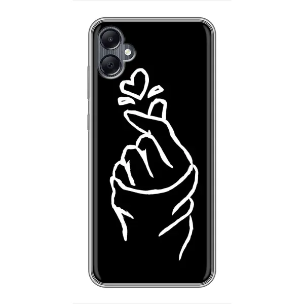 Чехол с рисунком «Сердце на черном» для Samsung Galaxy A05 Чехол с рисунком «Сердце на черном» для Samsung Galaxy A05