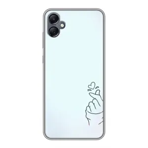 Чехлы (Знак сердечка) на Samsung Galaxy A05 (Сердце на голубом)