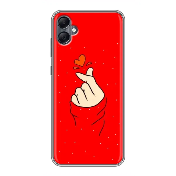 Чехол с рисунком «Сердце на красном» для Samsung Galaxy A05 Чехол с рисунком «Сердце на красном» для Samsung Galaxy A05