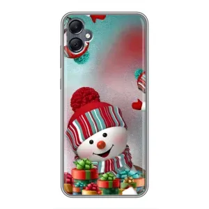 Чехлы на Новый Год Samsung Galaxy A05 (Снеговик в шапке)
