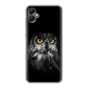 Чехлы с принтом СОВЫ для Samsung Galaxy A05 (Сова на чёрном)