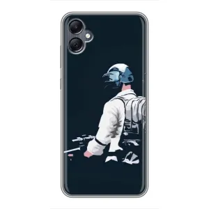 Силиконовый чехол с картинкой "Герой Pubg" на Samsung Galaxy A05 (В экиперовке)