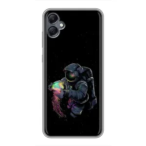 Силиконовый Чехол с принтом "Космонавты" на Samsung Galaxy A05 (В руках земля)