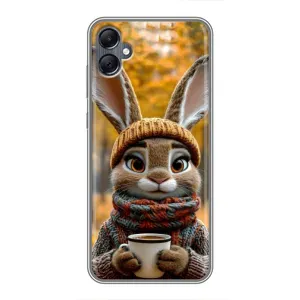 Печатный чехол «Зверята с кофе» для Samsung Galaxy A05 (Зайчик с кофе)