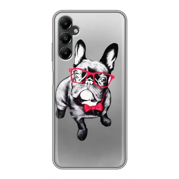 Чехол с рисунком «Бульдог в очках» для Samsung Galaxy A05s Чехол с рисунком «Бульдог в очках» для Samsung Galaxy A05s