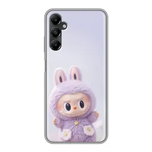 Чехол с принтом Лабубу для Samsung Galaxy A05s (Фиолетовый Лабубу)