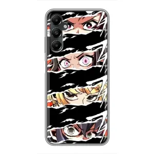 Силиконовые чехлы с глазами Anime для Самсунг А05s (Глаза на чорном)