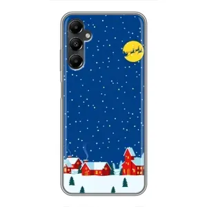 Силіконовий бампер на різдво для Samsung Galaxy A05s (Місто в снігу)