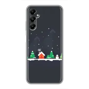 Силіконовий бампер на різдво для Samsung Galaxy A05s (Місто зимове)