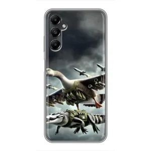 Чехол с мемами тралалело тралала для Samsung Galaxy A05s (Гусини и крокодило)
