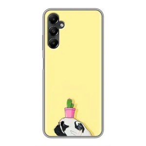 Бампер для Samsung Galaxy A05s с картинкой "Песики" (Кактус на голове)