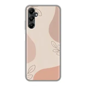Чехол цветочный дизайн для Samsung Galaxy A05s (Коричневый фон)