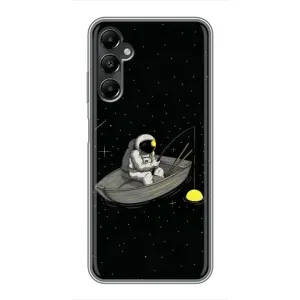 Силіконовый Чохол з принтом "Космонавти" на Samsung Galaxy A05s (Космонавт на рибалці)
