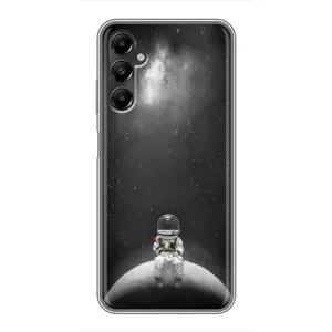 Силіконовый Чохол з принтом "Космонавти" на Samsung Galaxy A05s (Космонавт романтик)