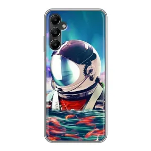 Силіконовый Чохол з принтом "Космонавти" на Samsung Galaxy A05s (Космонавт у воді)
