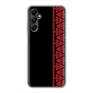 Силиконовый Чехол на Samsung Galaxy A05s (Красная Вышиванка)